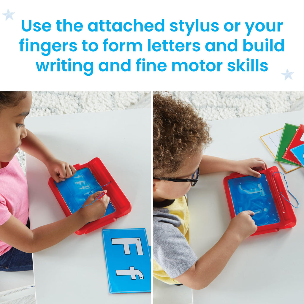 hand2mind Letter Tracing Sensory Pad, Reusable Handwriting Practice for Kids 3-5, Learn to Write, Letter Tracing Board, Toddler Writing Practice, Montessori Alphabet Toys, Preschool Learning Toys