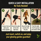 Bigfoot Solar Garden Light, Sasquatch Garden Statue with LED Glow, Waterproof Outdoor Yard Decor Stake, Resin Cryptid Lawn Pathway Light for Backyard Patio Porch Gift
