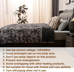 Bearhug Electric Blanket Queen Size, 84" x 90" Heated Blanket Dual Controllers, Faux Fur & Sherpa, 10 Heating Levels & 1-12H Auto Off, Over-Heat Protect, ETL, Machine Washable