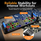 Berleng Push Up Board - 36-in-1 Foldable Pushup Fitness Stand for Portable Strength Training. Rugged, Stable Equipment for Home Gym Workout for Men & Women