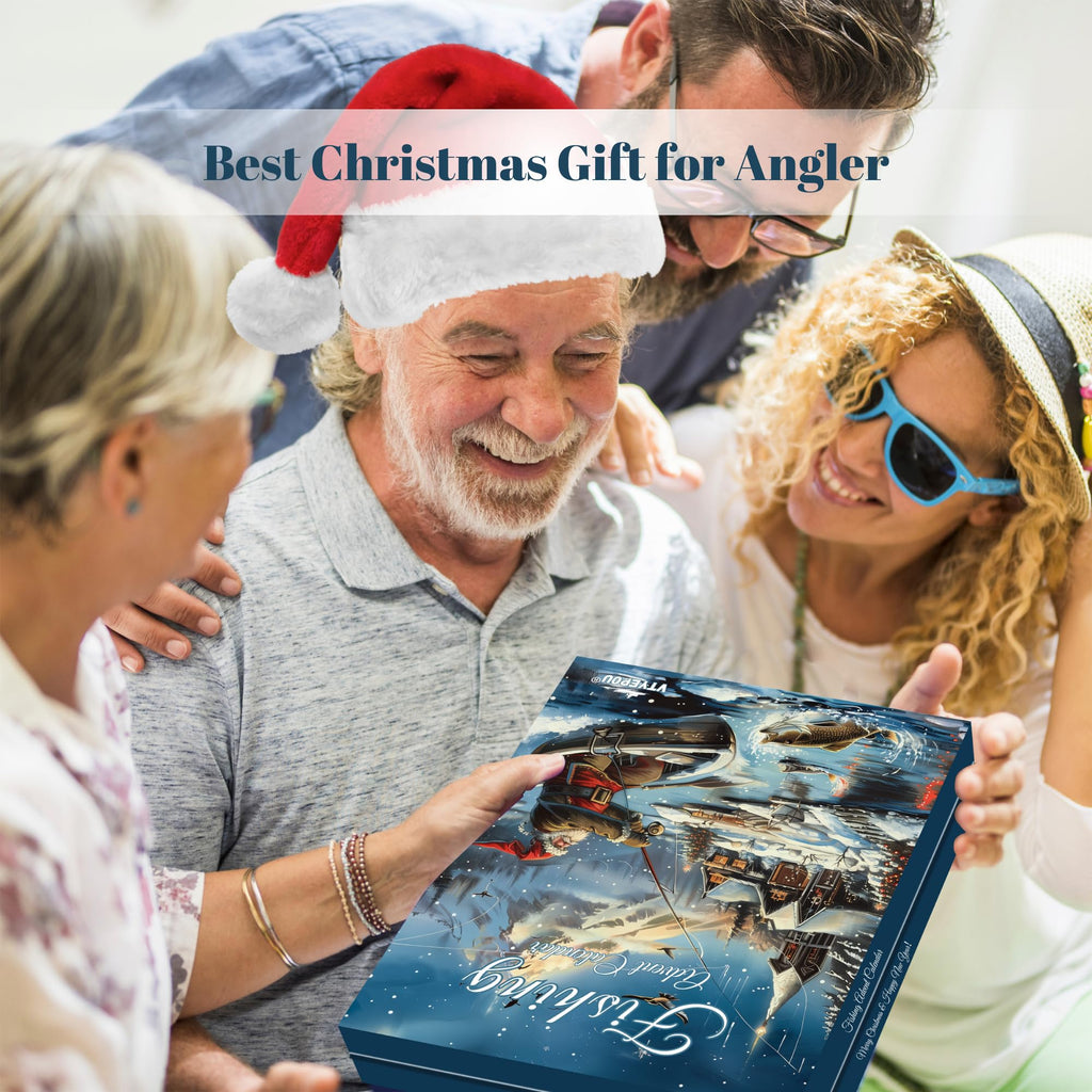 Fishing Advent Calendar 2026 for Men - Fishing Lures Kit with Tackle Box Advent Calendar for Fisher Teen Boys - 2026 Xmas Holiday Surprise Gift for 24 Days Christmas Countdown