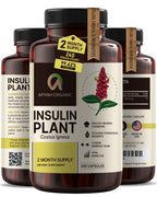 Afiyah Organic - Premium Quality Costus Igneus (Insulin Plant) Capsules - Easy to Swallow 240 Veggie Capsules (2 Month Supply) - Made in the USA - Including Complete Health Support Program