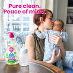 Dapple Baby Fragrance Free Bottle & Dish Soap - (3 Pack) 16.9 fl oz - Cleans Baby Bottles, Sippy Cups, Pacifiers, Breast Pumps, & More - Gently Removes Milk Film & Odors - Includes 1 Pump