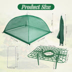 6 Sets Strawberry Plant Support with Mesh Plant Cover, Strawberry Growing Rack Kit with 24 Iron Plant Nails for Garden, Strawberry Growing Frame with Protective Net for Strawberries Tomatoes Veggies