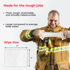 Hero Wipes Body Wipes Remove 98% Of Carcinogens, Ash, Soot, Smoke, Toxins - 48ct Extra Thick Durable 10x9 inches Firefighter Wet Wipes Per Pouch