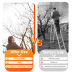LAANPOLE 26FT Pole Saw, Telescoping Tree Trimmer with 5-20FT Extension Pole, Manual Branches Pruner for Backyard