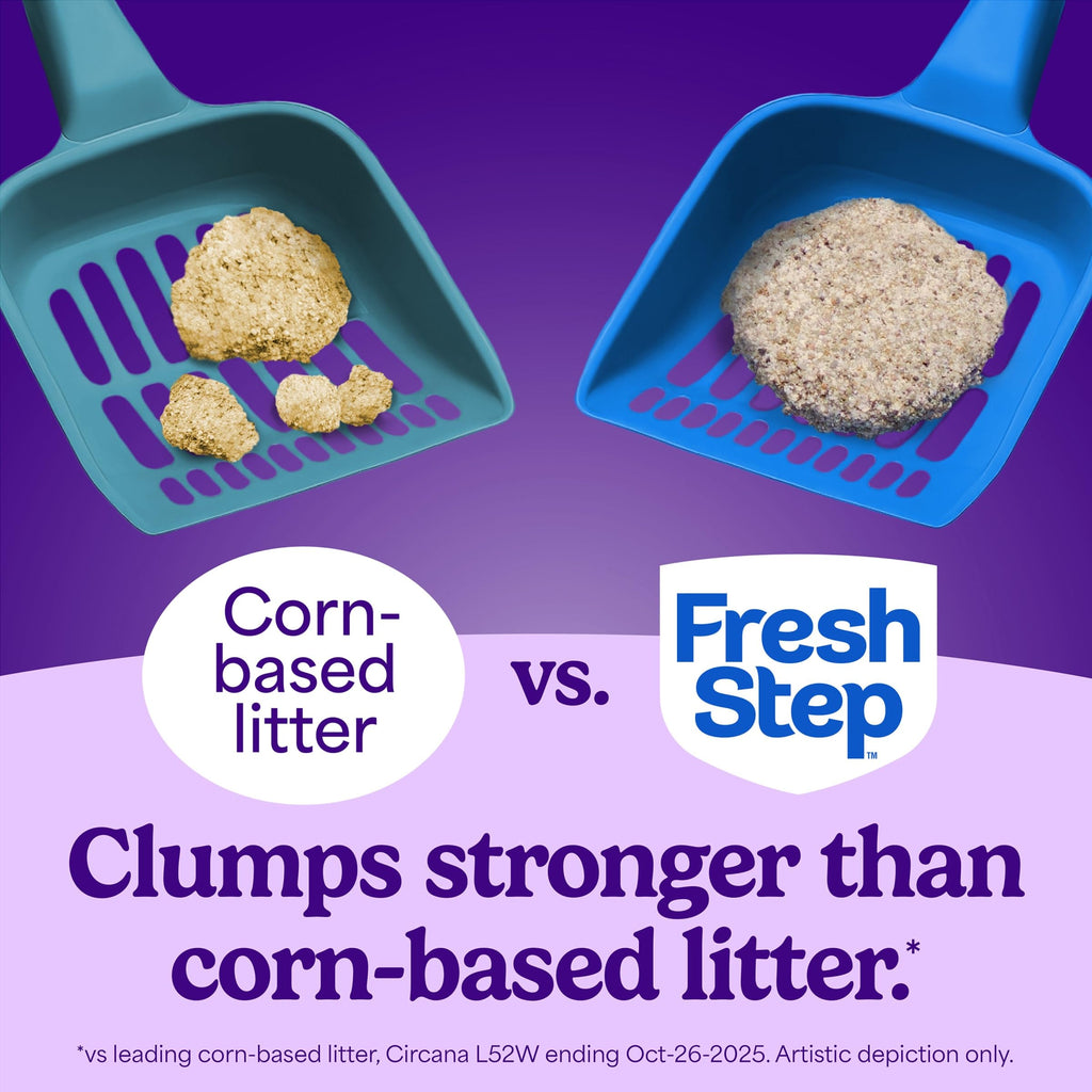 Fresh Step Advanced Ever Fresh Multi Cat Clumping Cat Litter, Unscented, Low Dust, Odor Control with Ammonia Block Tech, Compatible in Automatic Litter Boxes, 32 lb. (2 x 16 lb.)