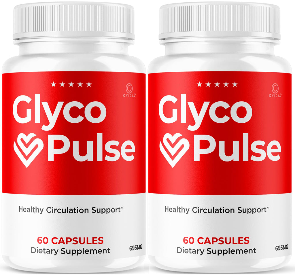 (2 Pack) Glyco Pulse Capsules - Official GlycoPulse Pills Advanced Premium Formula Support Maximum Strength, All Natural Ingredients Vitamins for Overall Health & Wellness, 120 Capsules for 2 Months