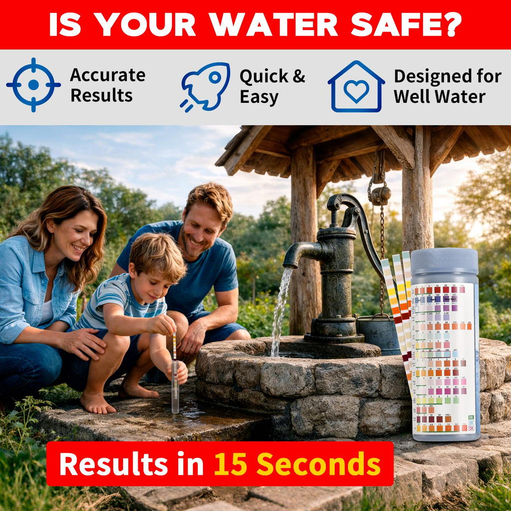18-in-1 Drinking Water Test Strips, 125 Count – Home Water Quality Testing Kit for Tap & Well Water, Fast & Easy Results