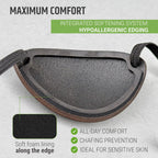 Premium Handmade Leather Eye Patch with Soft Foam Padding, Adult Slim Eye Patch for Men and Women for Lazy Eye Therapy, Cosplay, and Pirate Costume (Black)