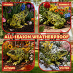 Sunthus Frog Garden Decor Resin Statue Toad for Outside