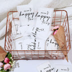 Eaasty 60 Pack Happy Tears Tissue Packs for Wedding 3 Ply Wedding Tissues for Guests Travel Size Bulk Facial Paper Welcome Bag Stuffers Gift Bride Groom Mother