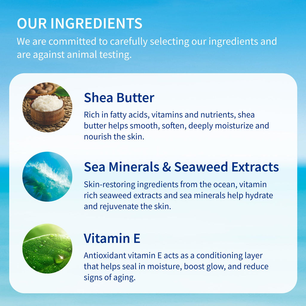 Inis the Energy of the Sea Revitalizing Body Lotion for Women and Men - Body Moisturizer with Vitamin E & Shea Butter - 16.9 Fl Oz