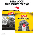 Glad ForceFlex Trash Bags 30 Gallon | Black | LeakGuard Protection | Stretchable Strength | 68 Count, Pack of 4