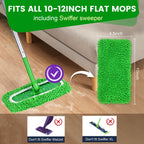 15Pcs Reusable Microfiber Mop Pads Compatible with Sweeper Mop, Replacement Wet Mopping pad Refills & Washable Dry Sweeping Cloths for Surface/Hardwood Floor Cleaning