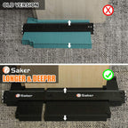 Saker Connection Profile Gauge,Contour Gauge Duplication,Precisely Copy Irregular Shape,Irregular Woodworking Tracing,Must Have Tool for DIY Handyman, Construction (5+10 INCH Connection)