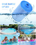 PACETAP Spa Filter Replacement for Pleatco PWW50P3, Unicel 6CH-940, Filbur FC-0359, Waterways 817-0050, 2 Pack 1 1/2" Coarse Thread Spa Hot Tub Filter for Waterway Vita Aber, Viking (Premium Blue)