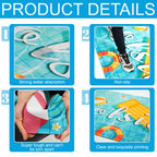 Poolside Rubber Drainage Mat, 17.3" x 47.2" Non-Slip Heat Resistant Outdoormat, Durable Quick Drain Pool Deck Mat for Patio, Bathroom, Garden, Indoor & Outdoor Use