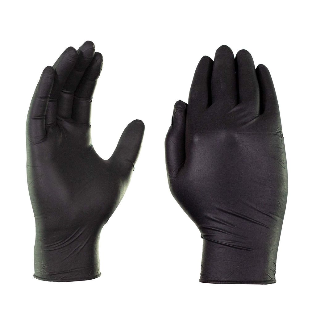 AMMEX Black 3 mil Nitrile Disposable Gloves Latex Free Medium Case of 1000