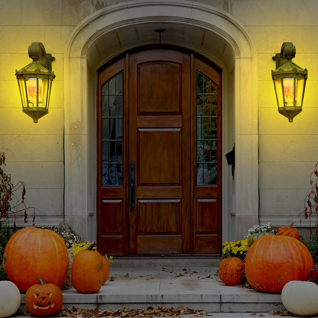 CPPSLEE Upgraded Flame Light Bulbs, 4 Modes Flickering Light Bulbs, E26 Base Fire Flame Bulb for Halloween Decorations Outdoor, Christmas Lights Patio Indoor Home Decor (Yellow, 4 Pack)
