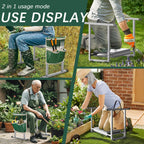 Garden Kneeler and Seat, 10.2" Stable and Save Anti-Tipping with Handle