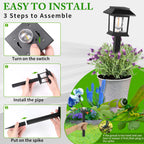 Greluna Solar Lights Outdoor,12 Pack 6000K Waterproof Auto On/Off Solar Pathway Lights for Your Garden, Landscape, Path, Yard, Patio, Driveway,Walkway Decor