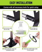 WORKPRO Weed Puller Tool with Long Handle, 2-in-1 Garden Hoe & Weed Rake