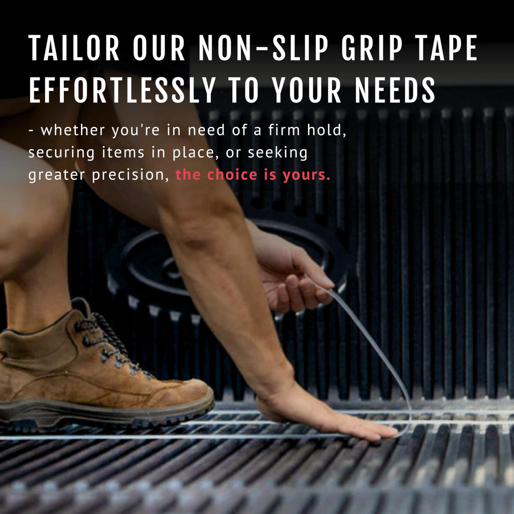CATTONGUE GRIPS Non-Abrasive Grip Tape Roll - 2” Wide Heavy-Duty, Waterproof Anti-Slip Tape for Bathtubs, Stair Treads, Ramps & More - Indoor & Outdoor Non-Skid Solution (Black, 10ft)