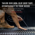 CATTONGUE GRIPS Non-Abrasive Grip Tape Roll - 2” Wide Heavy-Duty, Waterproof Anti-Slip Tape for Bathtubs, Stair Treads, Ramps & More - Indoor & Outdoor Non-Skid Solution (Black, 10ft)