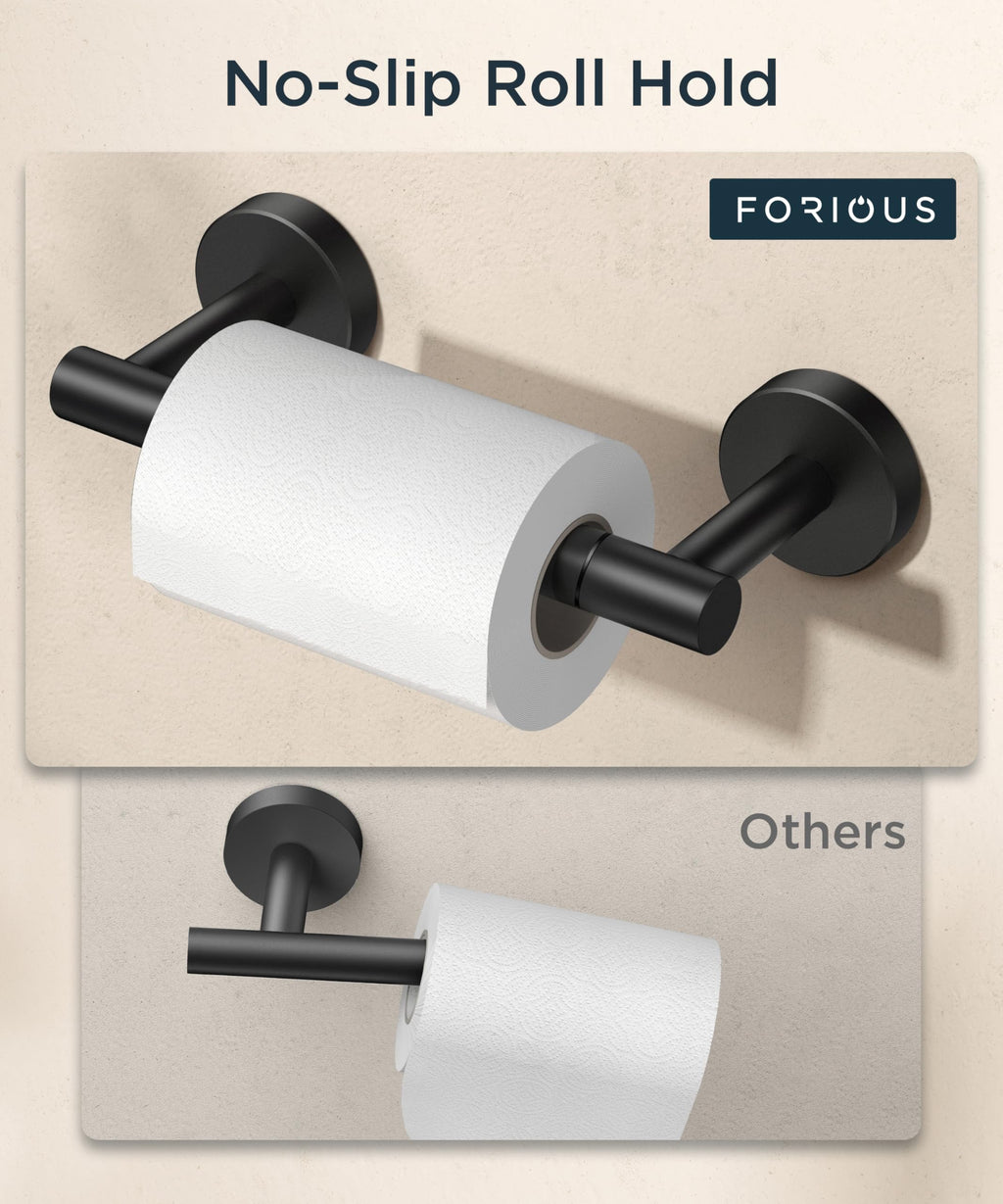 FORIOUS Commercial Toilet Paper Holder Wall Mount Bathroom Tissue Holder