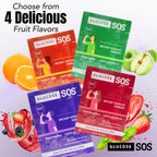 Glucose SOS Glucose Powder Packets with Natural Dextrose, Fast-Absorption That Instantly Dissolves in Your Mouth with No Water Needed, Kiwi Strawberry 72 Servings