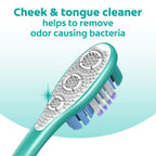 Colgate 360 Deep Clean Soft Toothbrush for 4 in 1 Bacterial Removal, Features Floss Tip Bristles and Tongue Cleaner, 4 Count