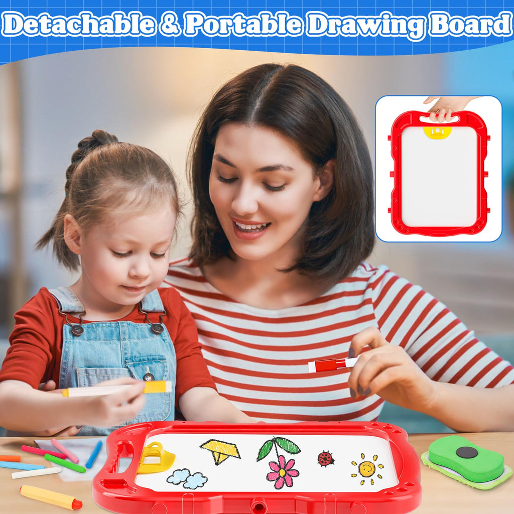 Easel for Kids Toys, Double-Sided Magnetic Painting Board