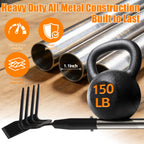 2-in-1 Heavy Duty Garden Hoe with 60" Adjustable Handle, Stirrup Hoe & Cultivator Weeding Rake - Lightweight Gardening Tool for Fast Weed Removal, Cultivating & Loosening Soil, Stainless Steel