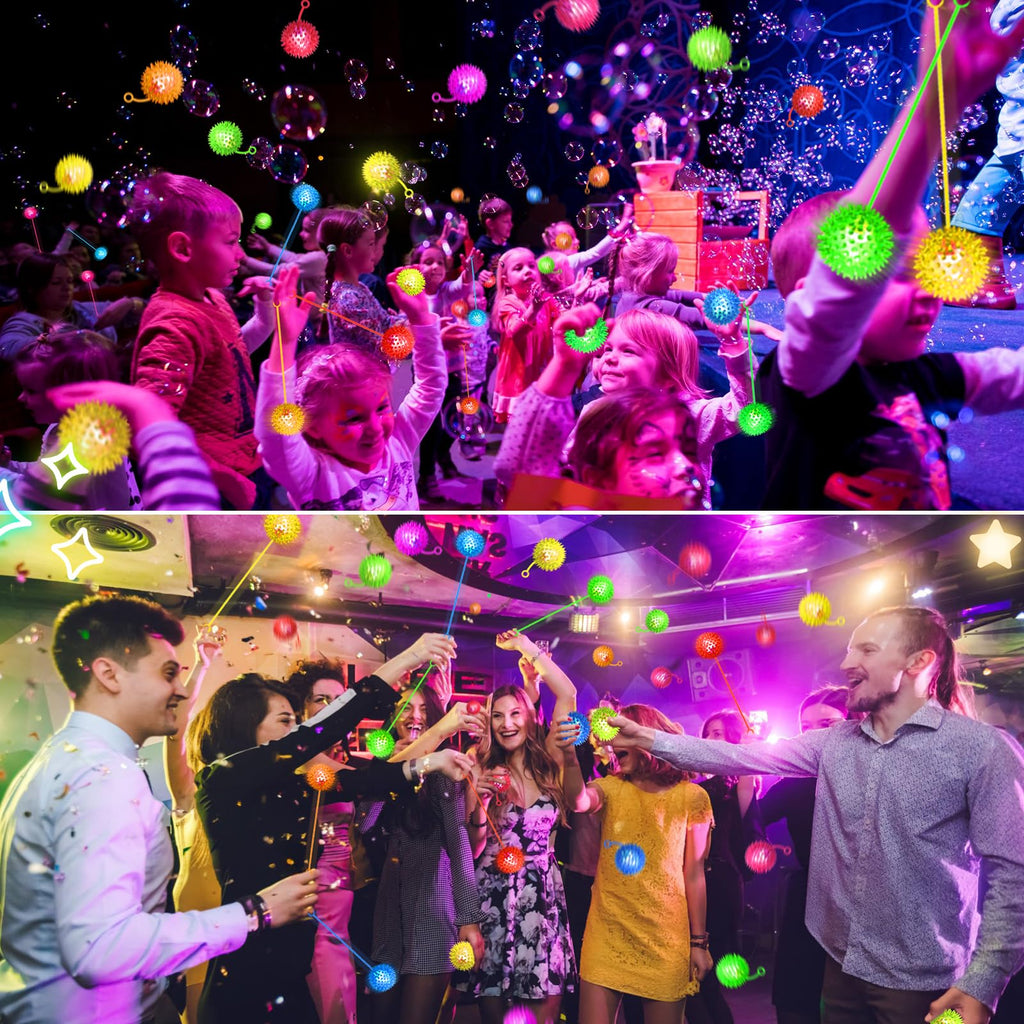 SHQDD 24PCS Light Up Ball, Bouncy Balls for Kids, Halloween Party Favors