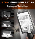 Magnifying Glass with Light, 20 LED Large Handheld Lighted Magnifier Rectangle Illuminated Magnifying Glass for Seniors Reading, Low Vision, Close Work & Inspection