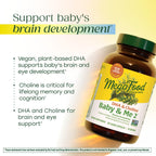 MegaFood Baby & Me 2 Prenatal Vitamins for Women, DHA & Choline Supplements, Liquid DHA and Choline for Baby's Brain and Eye Development During Pregnancy, Vegan, 60 Capsules (30 Servings)