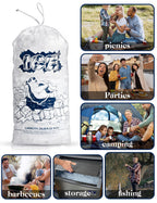 FireKylin 50Pcs 10 lb Drawstring Ice Bags for Ice Storage, Reusable