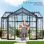 AMERLIFE 12 x 10 x 8-Ft Hybrid Polycarbonate Greenhouse