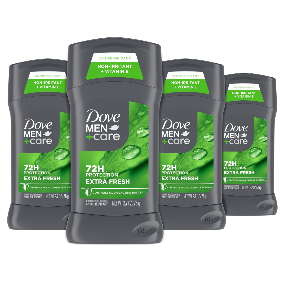 DOVE MEN + CARE Antiperspirant Deodorant Stick Extra Fresh, 4 Count, 2.7 oz