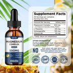 Magnesium Glycinate Liquid Drops 500mg - Triple Magnesium Complex Supplement with Citrate, Malate, Ashwagandha, L-Theanine, Vitamin B6 for Sleep, Stress Relief, Muscle, Pineapple Flavor 4 Fl Oz