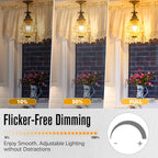 GvvooHome LED Edison Bulbs Dimmable, E26 Bulb 60 watt Equivalent, Soft White 2700K, ST58 Vintage Light Bulbs, 90+ CRI, 6W 600LM, E26 Medium Base, Clear Glass, 10 Pack