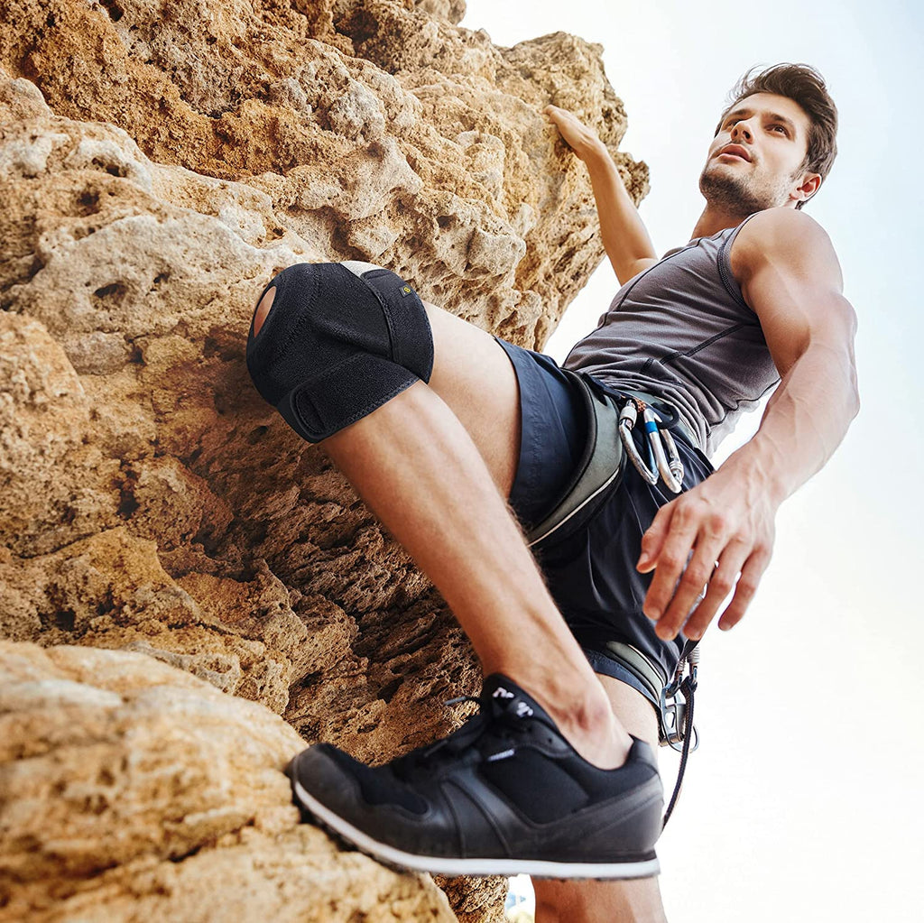 Bracoo Knee Support Brace for Men Women, Adjustable Compression Sleeve Wrap Patellar Pad Tendon - Arthritis Pain, meniscus tear, Injury Recovery, Running, Workout, KS10
