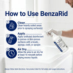 BenzaRid Pro Mold Killer Fungicide Disinfectant including Aspergillus Niger (Black Mold) H5N1 Pack | Multi-Purpose Fungicide, Mildewstat, Disinfectant, Virucide | EPA Reg. 1 Gal + 32 oz.
