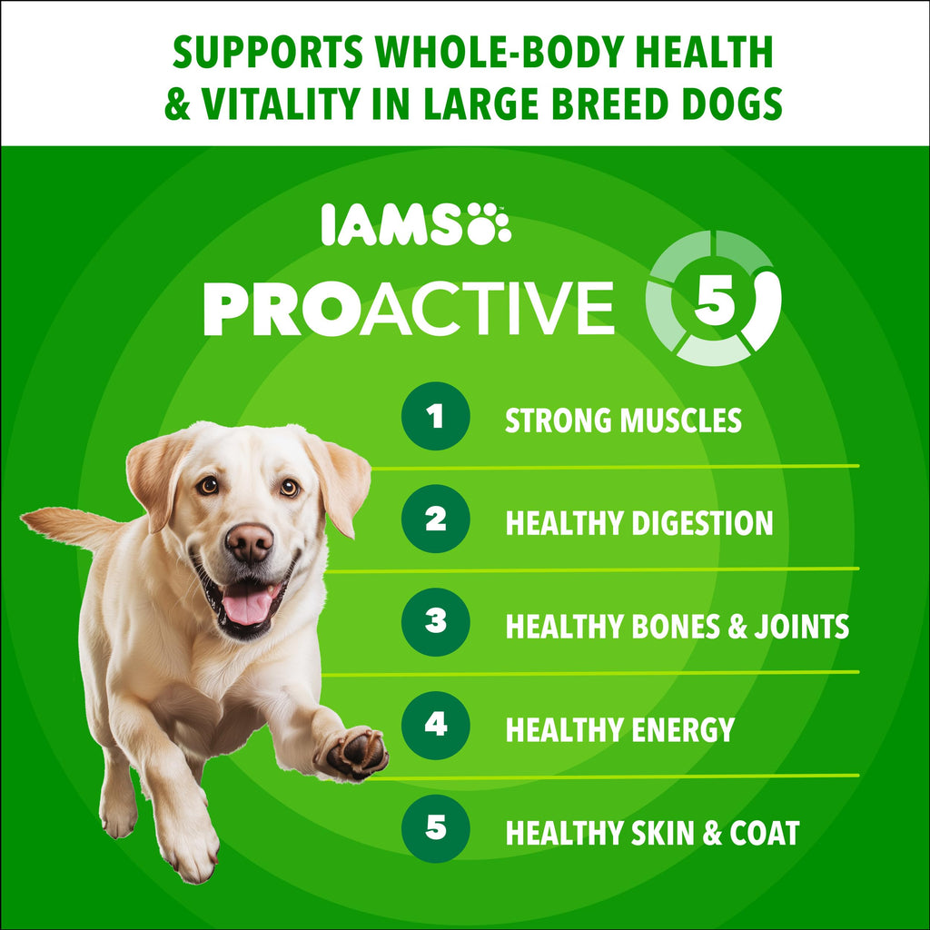 IAMS Proactive Health Large Breed Dry Dog Food, Chicken, 30 lb