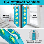 DURATECH 6.25-Inch Level, Magnetic Torpedo Level with 0°/30°/45°/90° Bubbles, V-Groove, Large Viewing Window, Aluminum Alloy Body, Hanging Hole, SAE and Metric Scale for DIY Projects and Household Use
