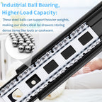 VAGUDE Drawer Slides 1 Pair Full Extension 10 12 14 16 18 20 22 24 inch Side Mount Rails Dresser Cabinet Bracket Replacement Ball Bearing Tracks Guide Metal Runner 100 LB (Basic-1 Pair, 24 Inch)