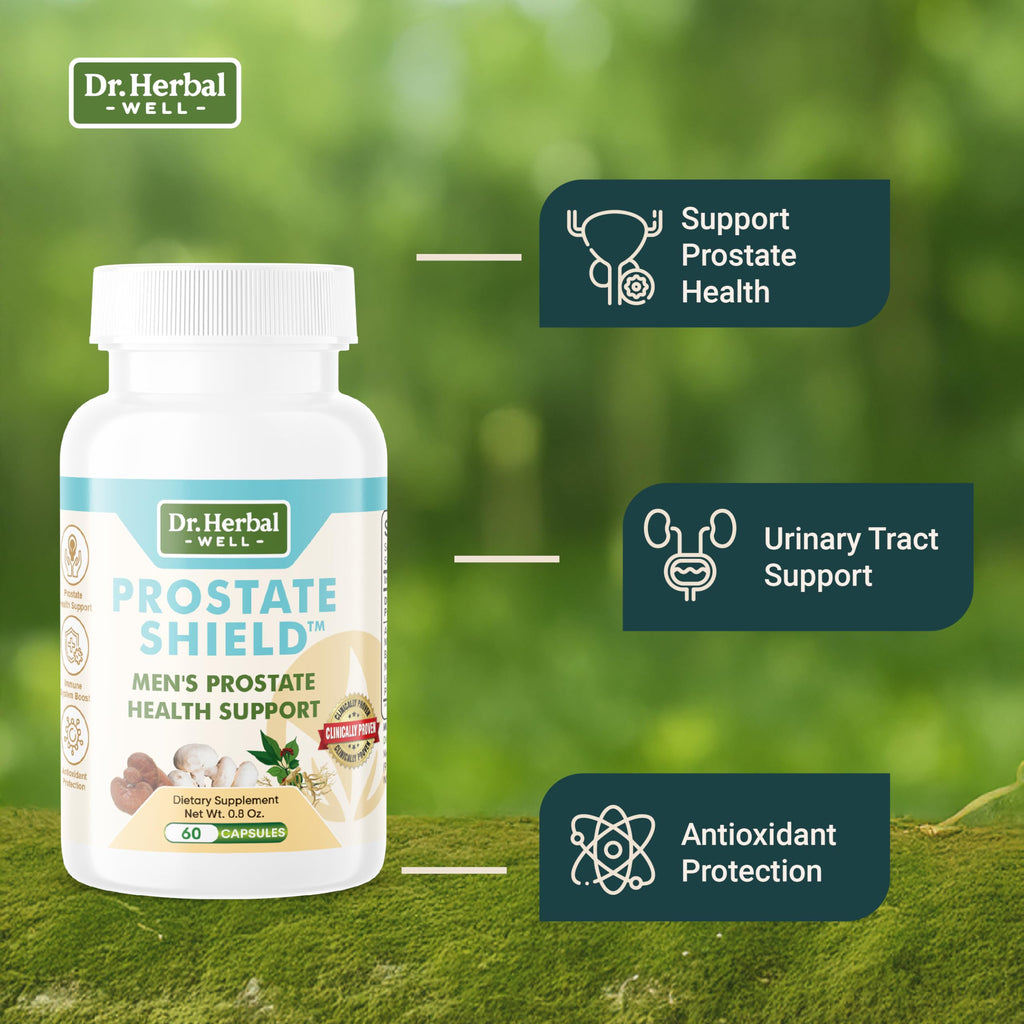 DR. HERBAL WELL Prostate Shield – Clinically Tested Immune-Boosting 100% Natural No Added Vitamins Minerals or Sugar
