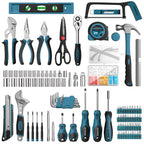 CRESOLVIA 328 Piece Tool Kit For Home,Hand Repair Tool Set,Toolbox Storage Case with Drawer,General Household/Auto Tool Set,Perfect for Homeowner, DIY, Handyman (Blue and black)