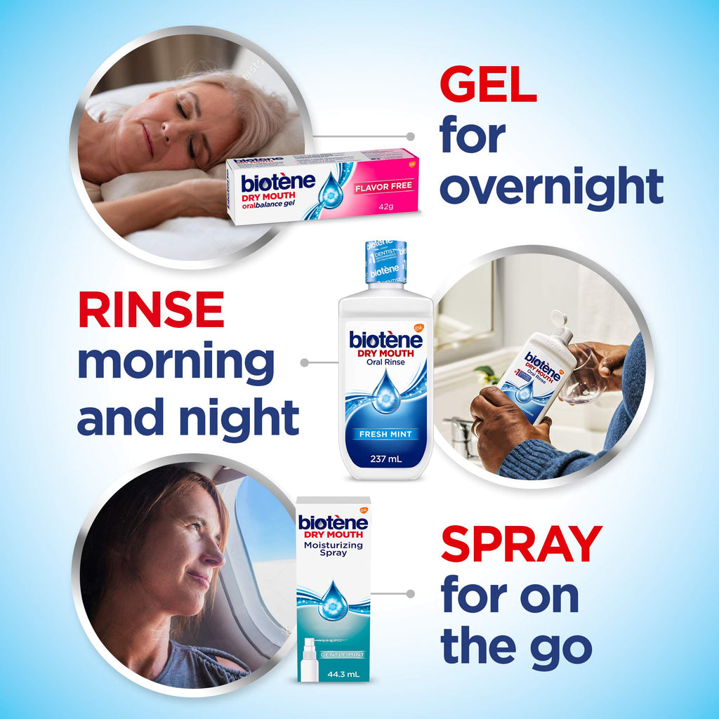 Biotene Dry Mouth Management Oral Rinse, Dry Mouth Spray and Moisturizing Gel - 1 Kit
